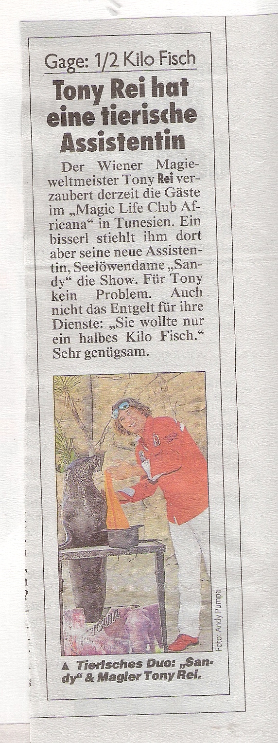 Tony Rei mit Sandy beim Adabei