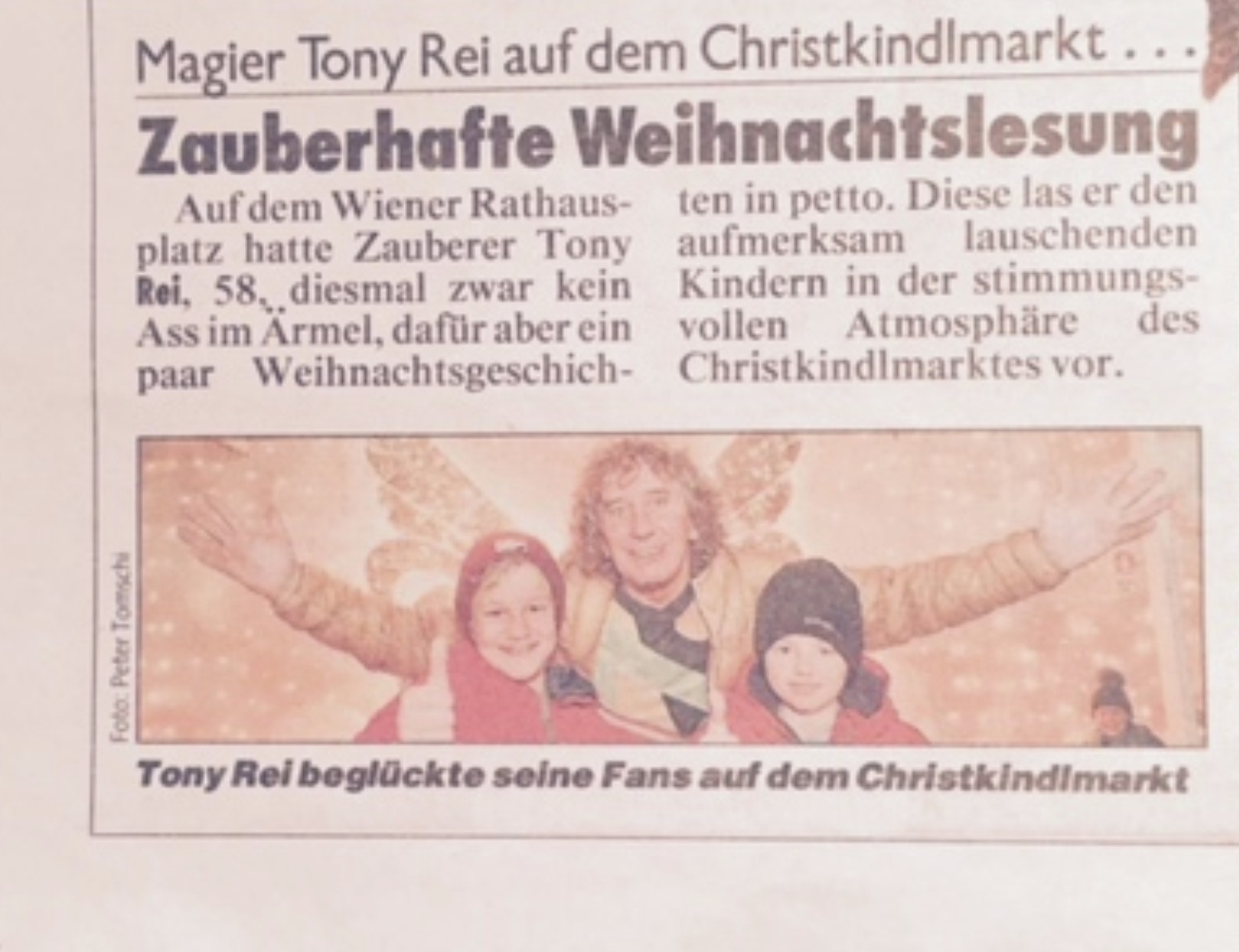 Tony Rei am Christkindlmarkt