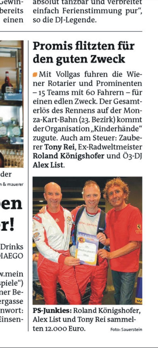 Tony-Rei-Alex-List-Roland-Königshofer gaben für die Cahrity Kinderhände vollgas