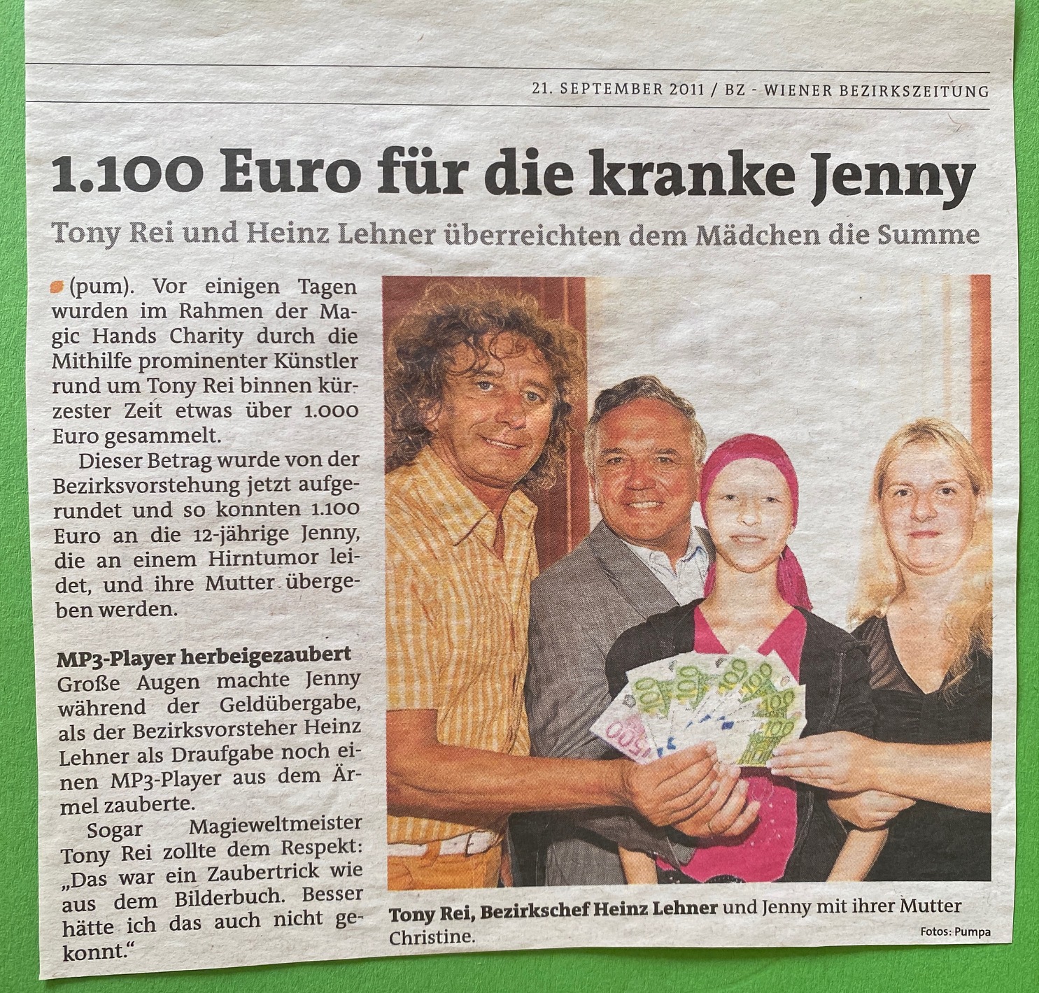 Zeitungsauschnitt Bezirkszeitung